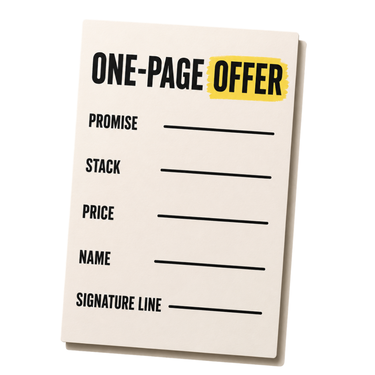 ONE-PAGE BLUEPRINT